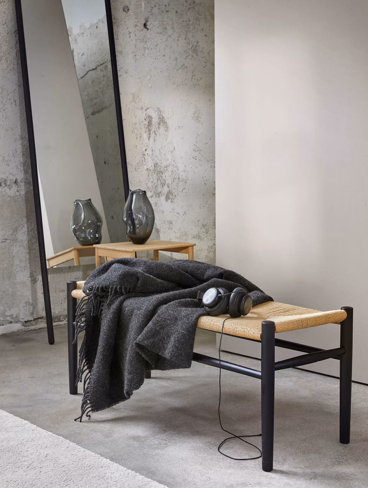 Falketind ullpläd koksgrå