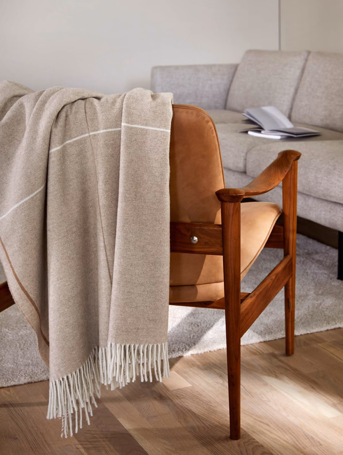 Monte Viso ullpläd beige