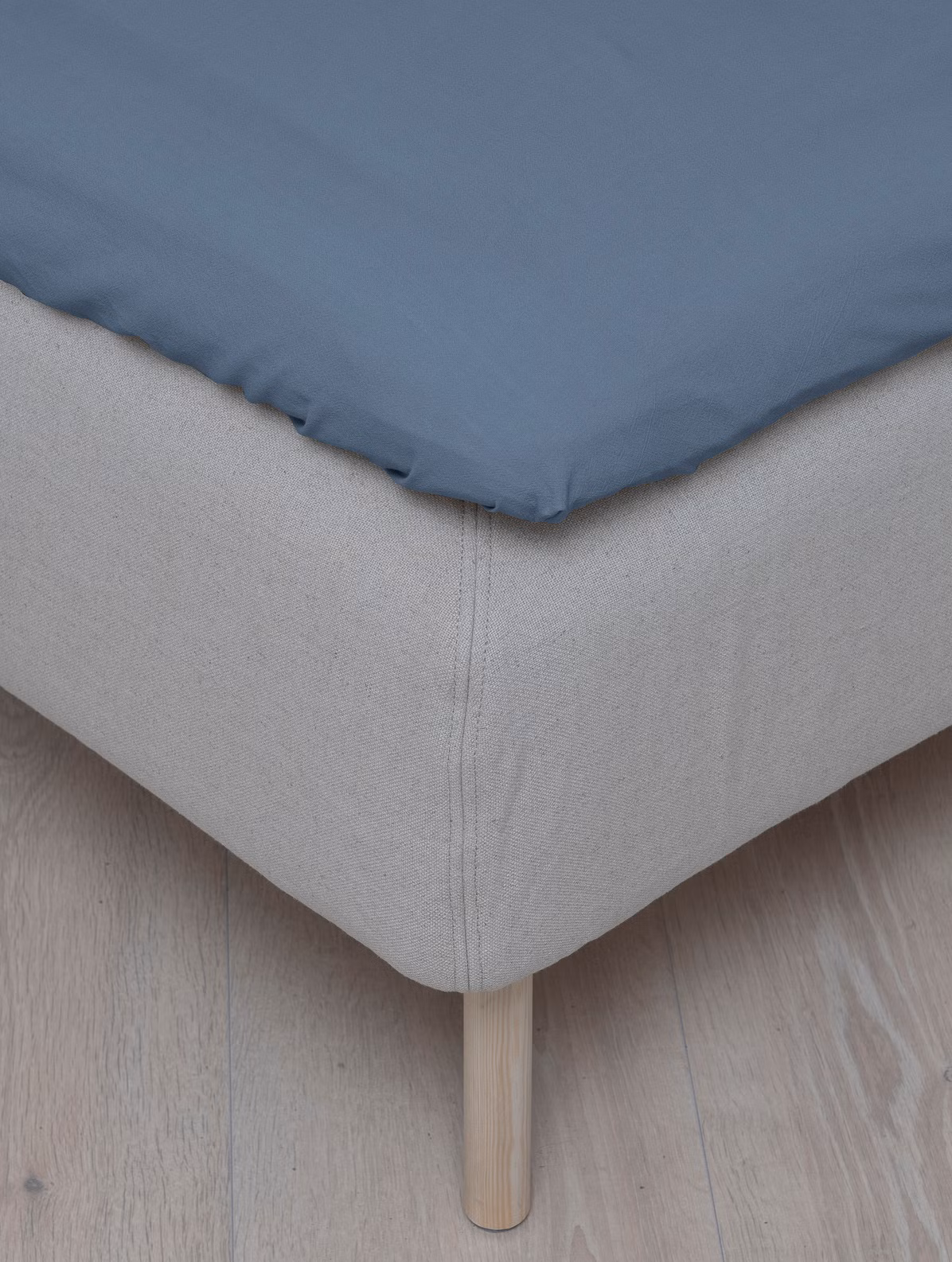 Jersey dra-på-lakan blå