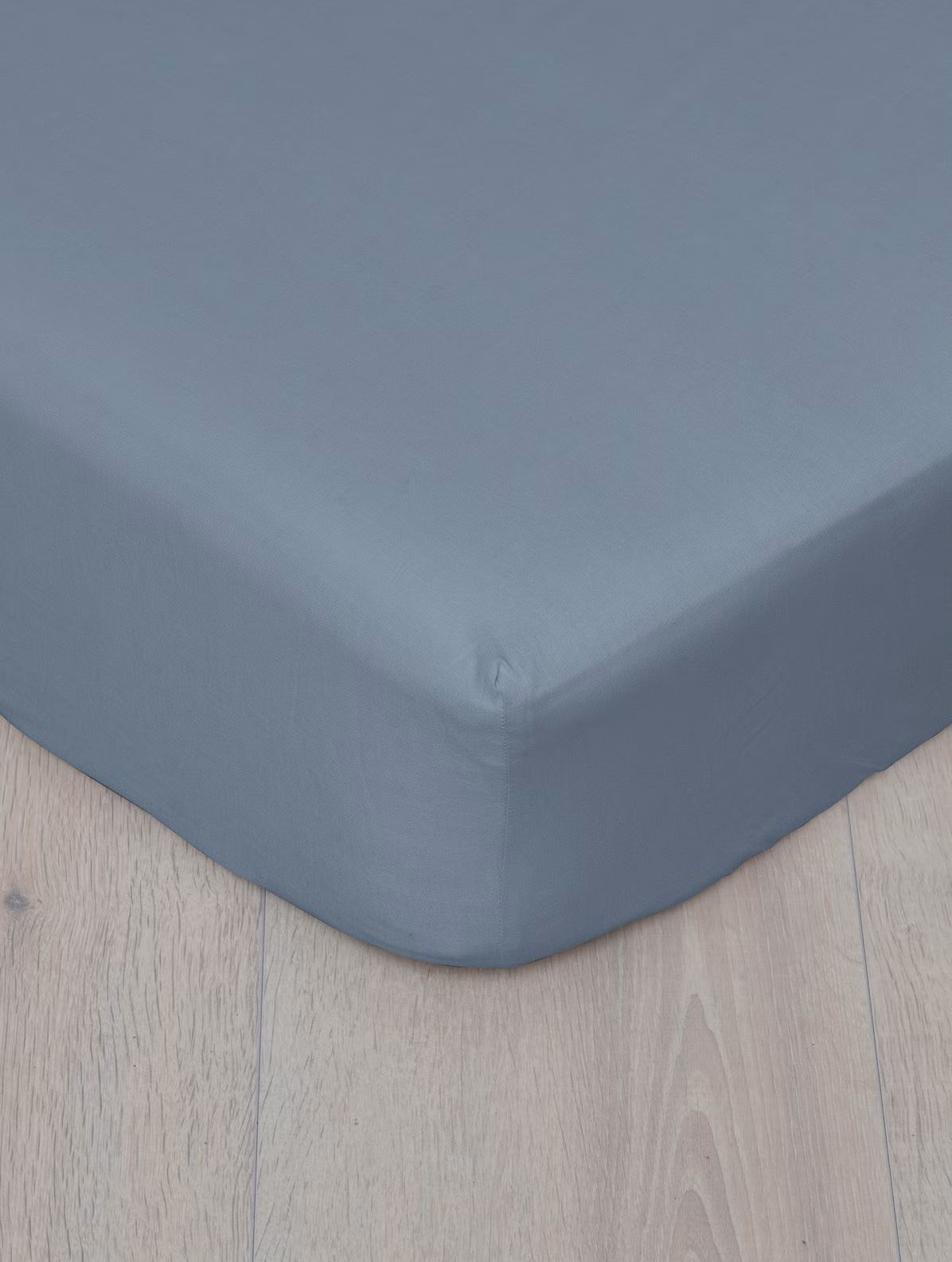 Formsytt lakan bomull jeansblå
