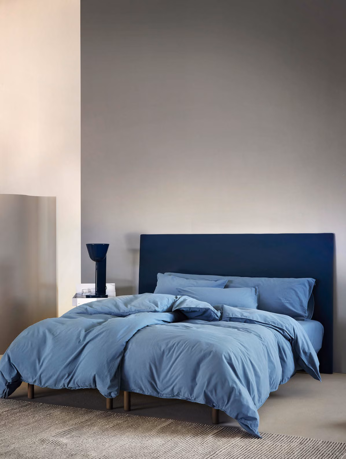 Frøya påslakanset blå