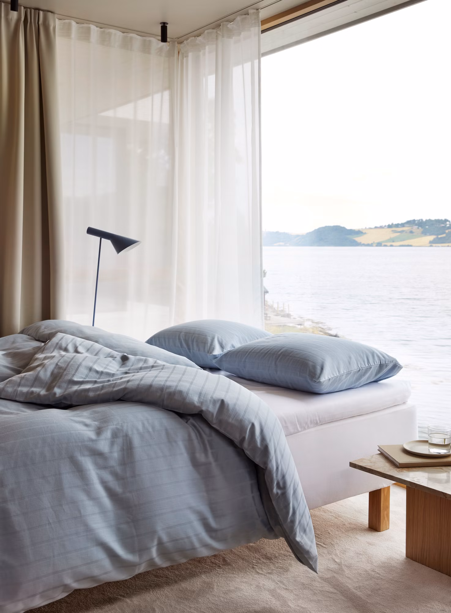 Milano påslakanset dämpad blå