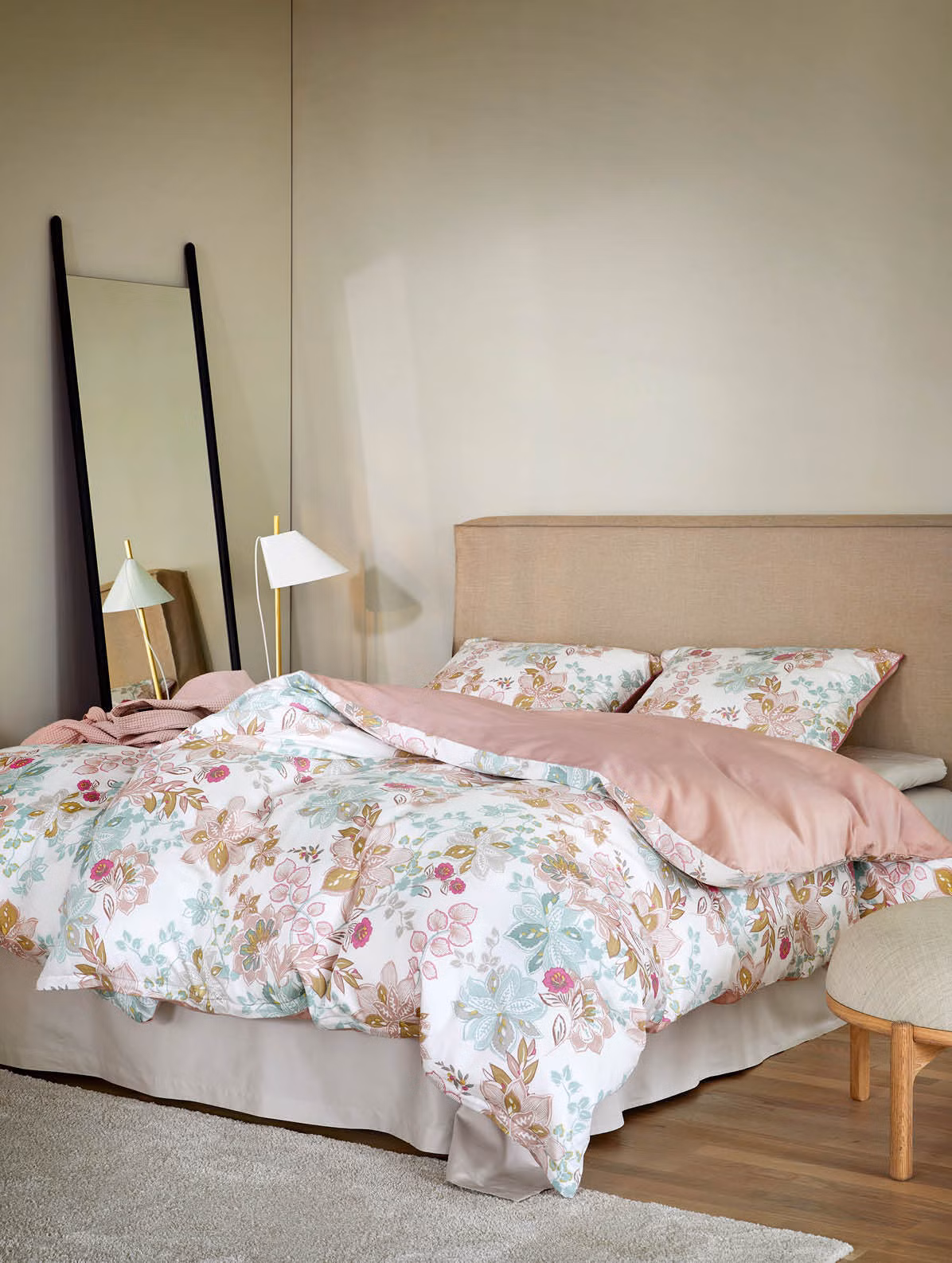 Cassandra påslakanset varm rosa