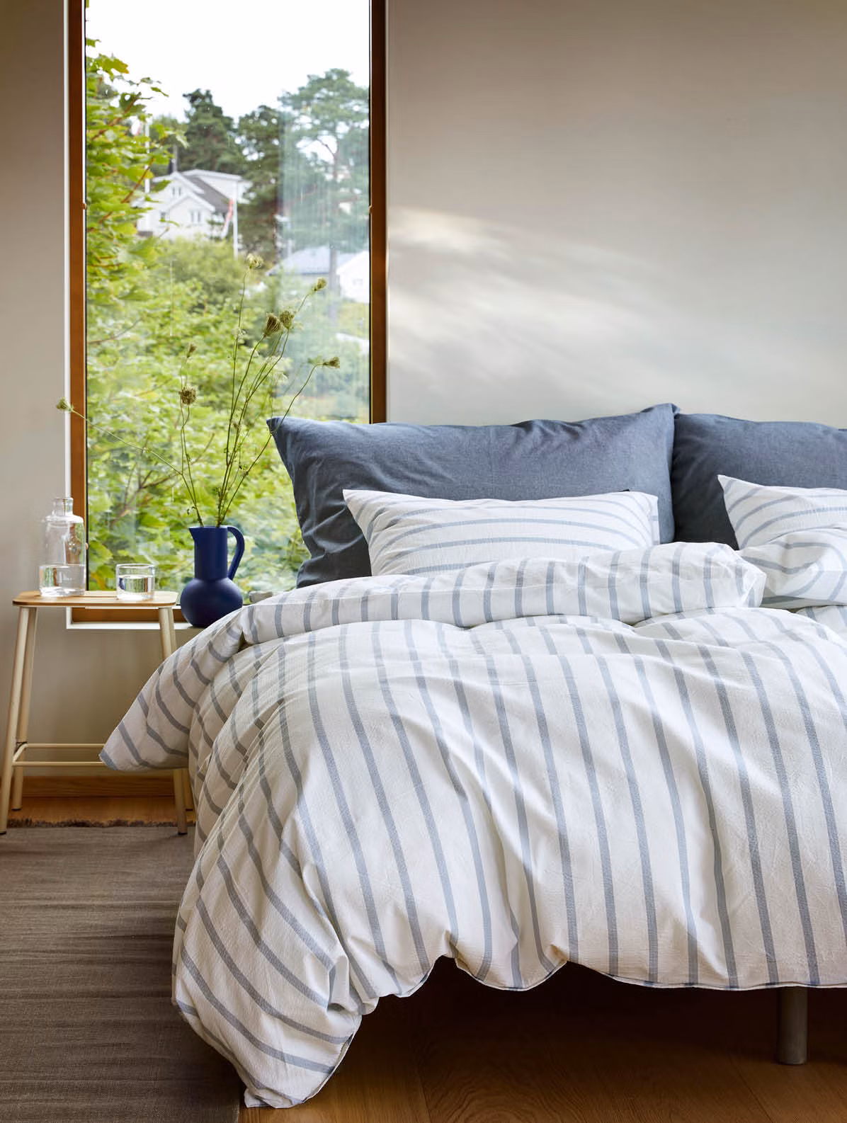 Eilert påslakanset denimblå