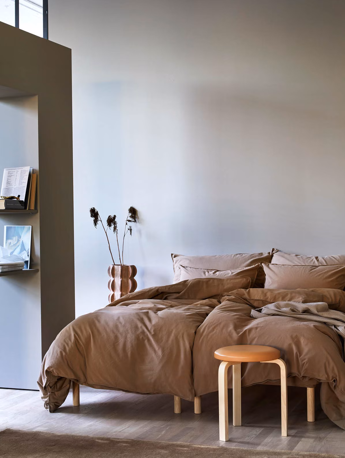 Frøya påslakanset karamellbrun