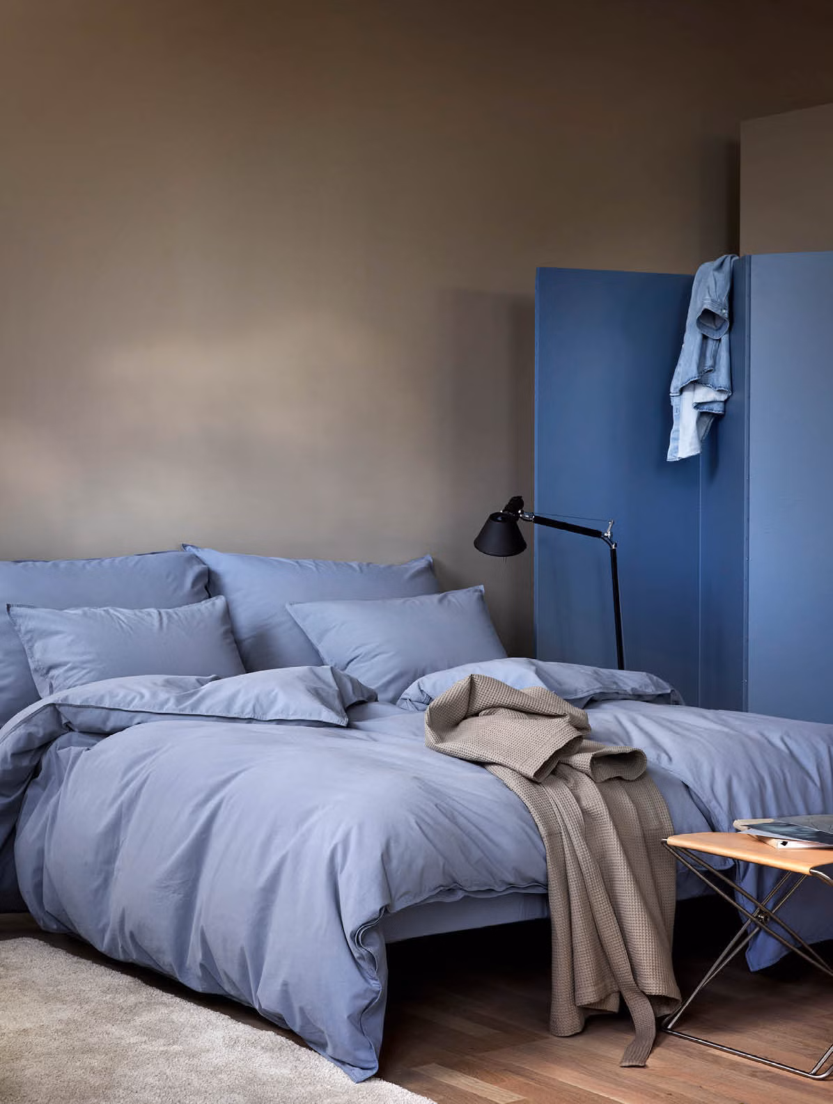 Frøya påslakanset ljus denimblå