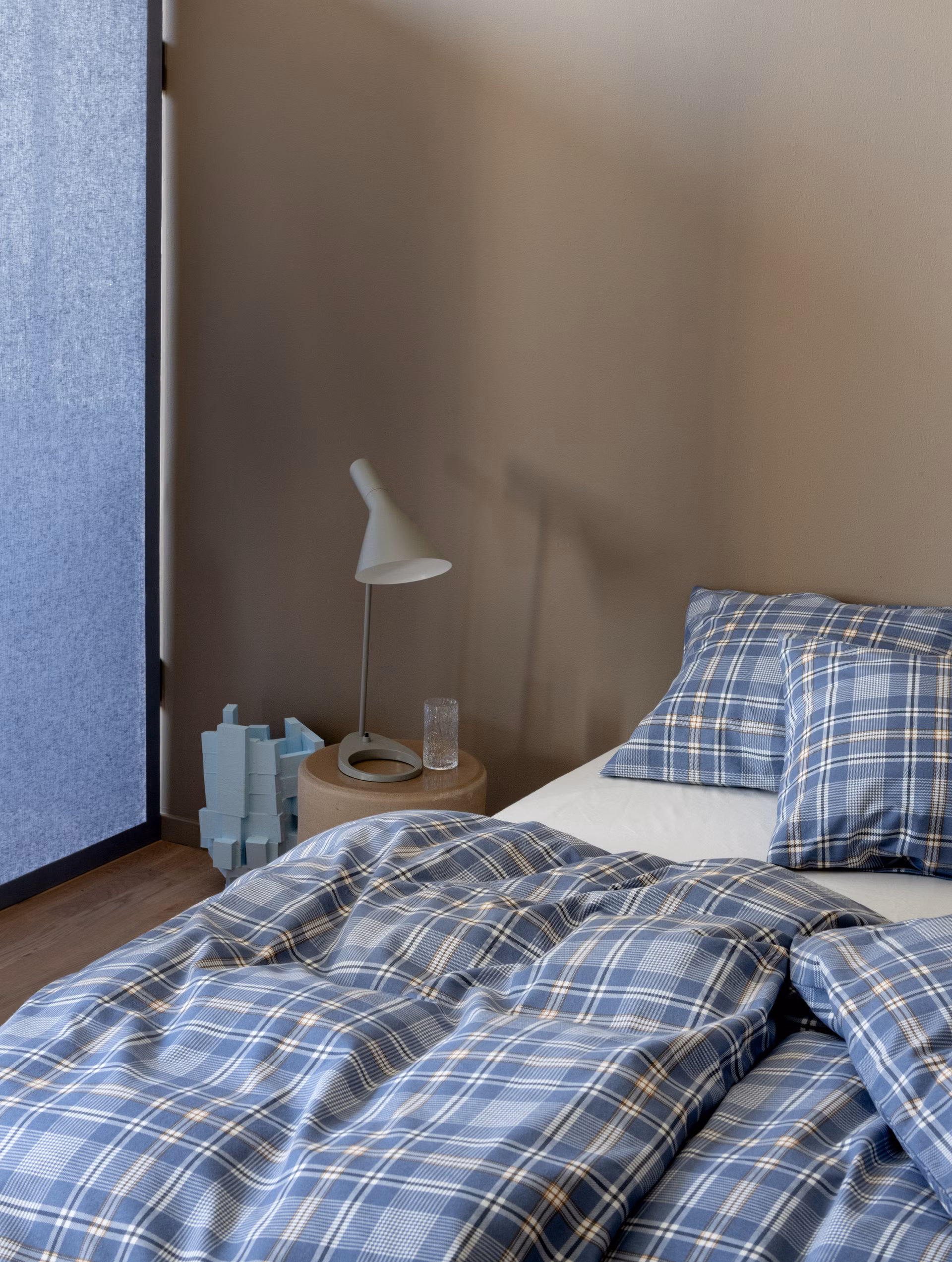 Isak flanell påslakanset denimblå