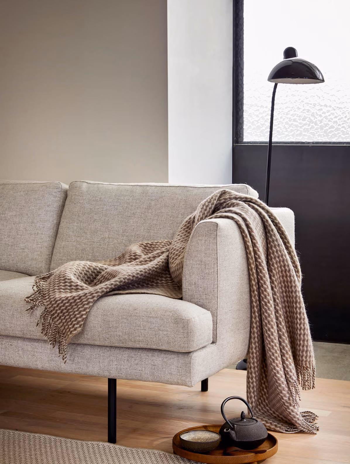 Teide ullpläd mjuk brun