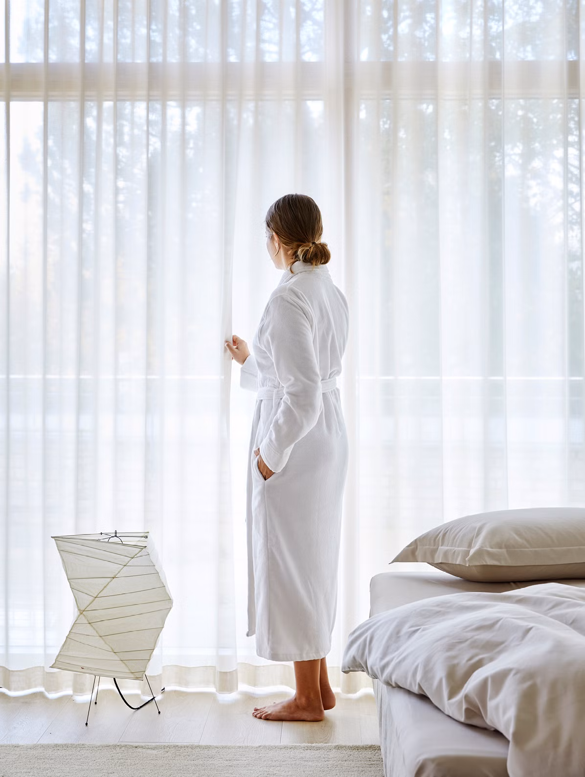 Svanen morgonrock vit