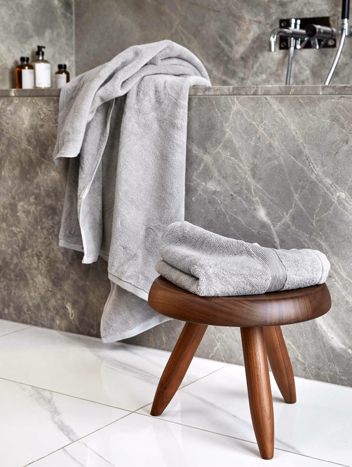 Spa handduk ljus grå