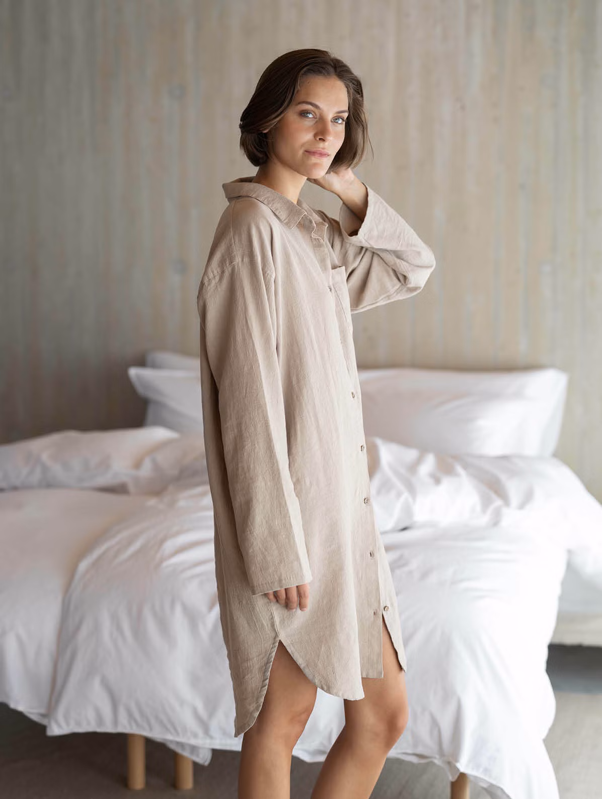 Hydra nattskjorta beige